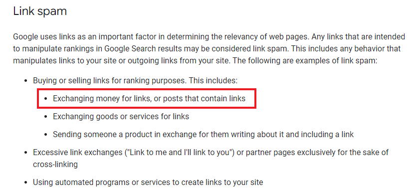 Buying Links